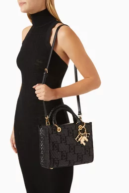 トートバッグ Elisabetta Franchi SMALL TOTE RAFIA JACQUARD Small tote bag in jacquard raffia | Elisabetta Franchi