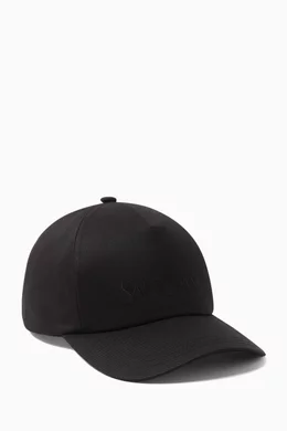 Buy SAINT LAURENT Black Baseball Cap in Gabardine For Men Online