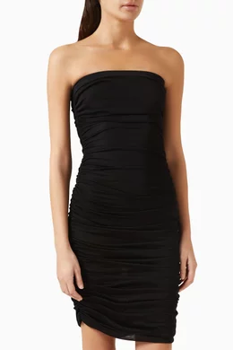 Strapless ruched dress top