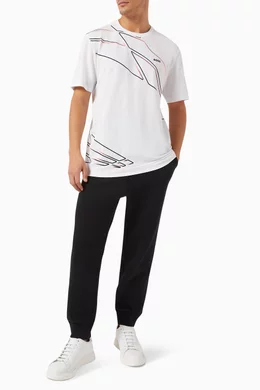 Buy BOSS Black Hadiko Logo Sweatpants in Stretch cotton For Men Online Ounass UAE