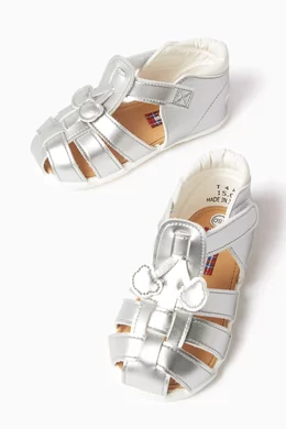 Silver baby sandals shop