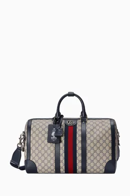 Buy Gucci Brown Small Savoy Duffle Bag in GG Supreme Canvas For UNISEX Online Ounass UAE