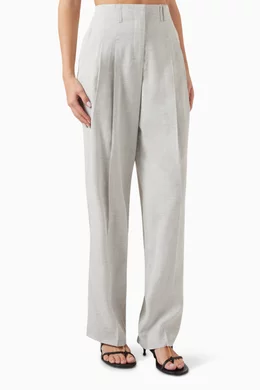 Buy Jacquemus Grey Le Pantalon Titolo Pants in Virgin Wool