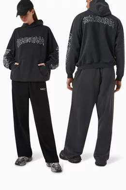 Buy Balenciaga Black DIY Metal Outline Oversized Hoodie in Cotton