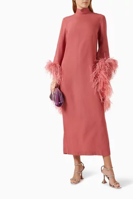 Buy Taller Marmo Pink Del Rio Midi Dress For Women Online | Ounass UAE