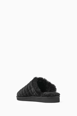 Buy Kith Black Puffed Classic Logo Slippers For Men Online