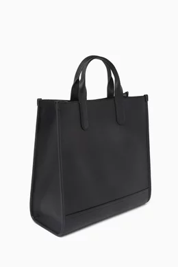 Buy Michael Kors Black Hudson Tote Bag in Pebbled Leather