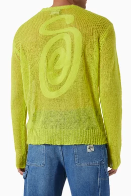 Yellow stussy sweater top