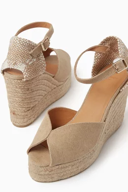 Buy Castaner Neutral Bianca 60 Espadrille Wedges in Canvas For Women Online Ounass UAE