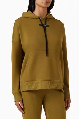 Buy On Green Drawstring Hoodie in Recycled Polyester blend For Women Online Ounass UAE