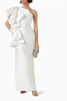 Buy Solace London Neutral Barney Maxi Dress in Twill For Women Online |  Ounass UAE