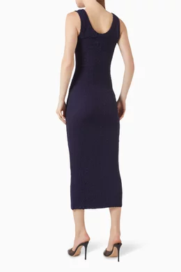 Buy Enza Costa Blue Puckered Tank Maxi Dress For Women Online Ounass UAE
