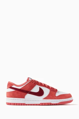 Buy Nike Red Dunk Low Sneakers in Leather Suede For Women Online Ounass UAE