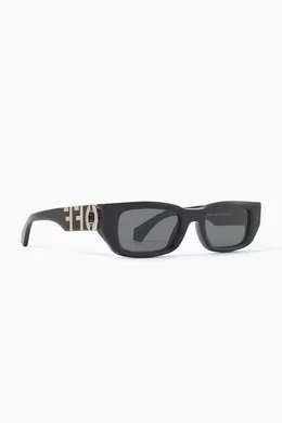 Buy Off-White Black Fillmore Rectangle-frame Sunglasses in