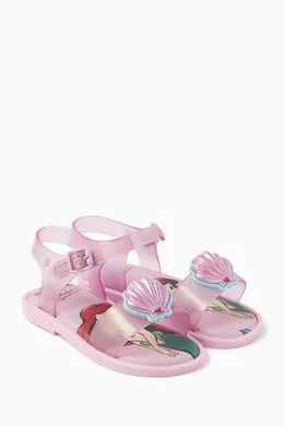 Buy Mini Melissa Pink Disney Princess Mar Sandals in Melflex® PVC