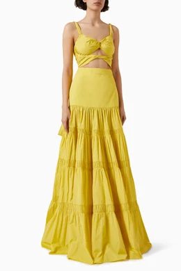 Buy Alexis Yellow Chantalle Maxi Dress For Women Online Ounass UAE