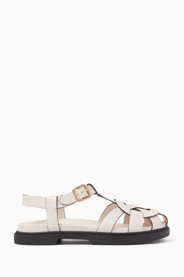 Buy Coach White Bella Fisherman Sandals in Leather For Women Online Ounass UAE