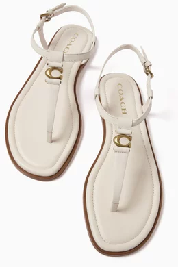 Coach white sandals online