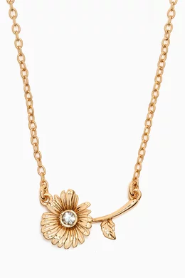 Coach flower necklace sales