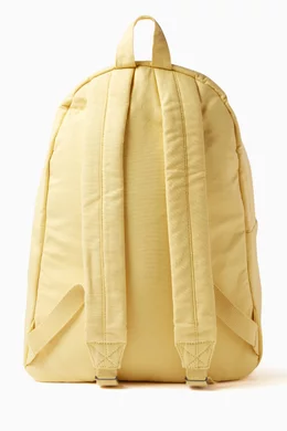 Yellow canvas backpack top