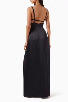 chinese dress ladies Too Sweet Satin Maxi Dress main image 0