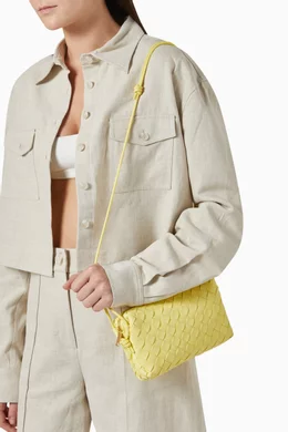 Buy Bottega Veneta Yellow East West Loop Camera Bag in Intrecciato Leather For Women Online Ounass UAE