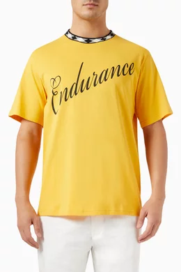 Buy Wales Bonner Yellow Endurance T shirt in Cotton jersey For Men Online Ounass UAE