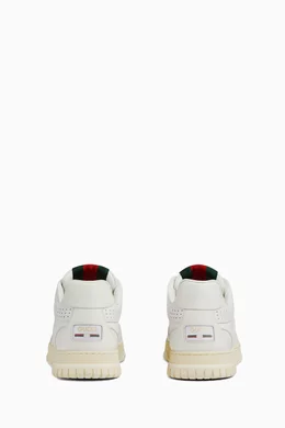 Buy Gucci White Re Web Sneakers in Leather For Men Online Ounass UAE