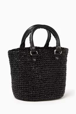 Buy Balenciaga Black Small Le Cagole Panier Tote Bag in