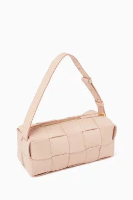 Buy Bottega Veneta Pink Small Brick Cassette Shoulder Bag in