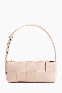 Buy Bottega Veneta Pink Small Brick Cassette Shoulder Bag in