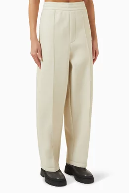 Buy AMI Neutral Luxury Sweatpants in Jersey For Women Online Ounass UAE