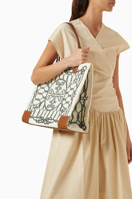 Buy Tory Burch Neutral Ella Printed Tote Bag For Women Online Ounass UAE