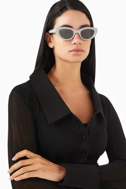 Buy Gentle Monster Grey Unisex Conic G6 Cat-eye Sunglasses in