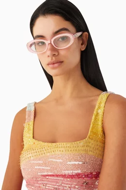 Buy Gentle Monster Pink Unisex July PC6 Oval-frame