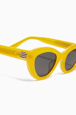 Buy Gentle Monster Yellow Unisex Conic YC7 Cat-eye Sunglasses in