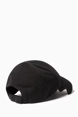 Buy Balenciaga Black Unity Sports Icon Embossed Cap in