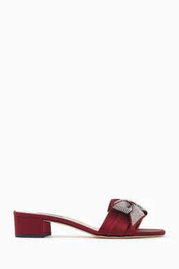Sarita 30 Mule Sandals in Satin
