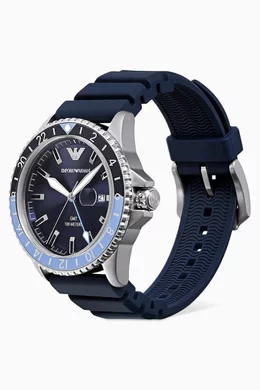 Emporio armani watch blue rubber strap top