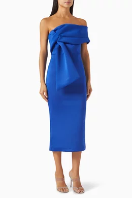 Buy Elle Zeitoune Blue Eloise Midi Dress For Women Online Ounass UAE