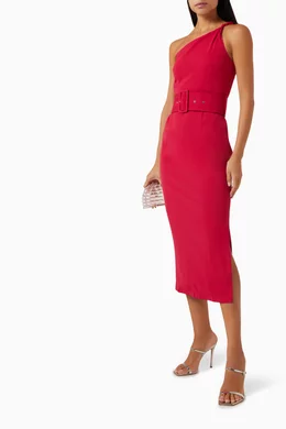 Buy Elle Zeitoune Pink Irene One shoulder Dress For Women Online Ounass UAE