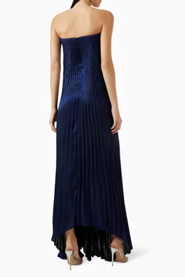 Black tie Strapless Gown in Satin