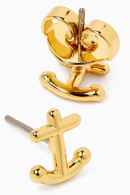 Buy Kate Spade New York Gold Away We Go Anchor Stud Earrings in Gold tone Metal For Women Online Ounass UAE