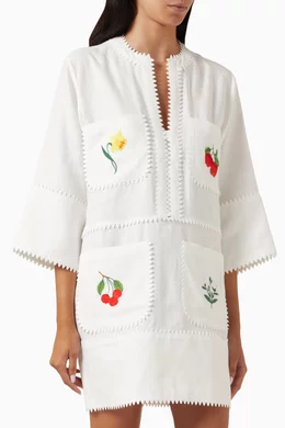 Embroidered tunic dress store