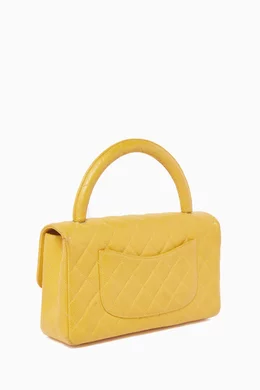 Buy Chanel Pre Loved Yellow Chanel Kelly Bag in Caviar Leather For Women Online Ounass UAE