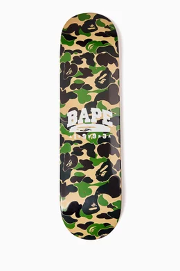 Buy A Bathing Ape Multicolour ABC Camo Skateboard Deck in Wood For