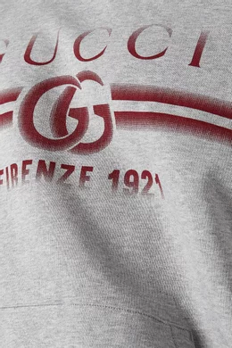 Gucci logo hoodie white best sale