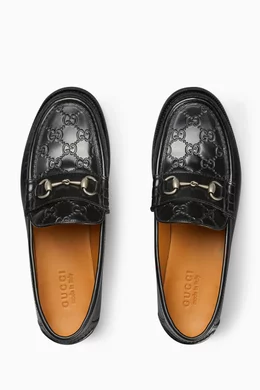Buy Gucci Black Loafers with Horsebit in GG Leather For Men Online Ounass UAE