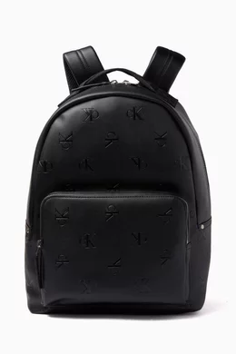 Buy Calvin Klein Jeans Black Monogram Backpack in Faux leather For Men Online Ounass UAE