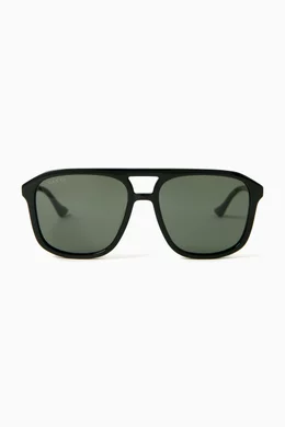 Gucci men's aviator acetate sunglasses online